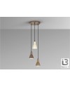 I3-AFRA- LAMPARA 3L -MARRON/CREMA